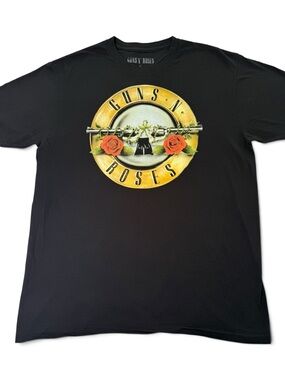 Guns N’ Roses Classic Logo Black Graphic Band Tee L